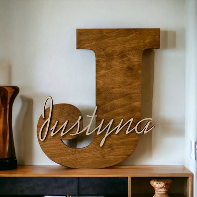Litera z imieniem - Justyna