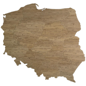Mapa Polski - dekoracja na ścianę