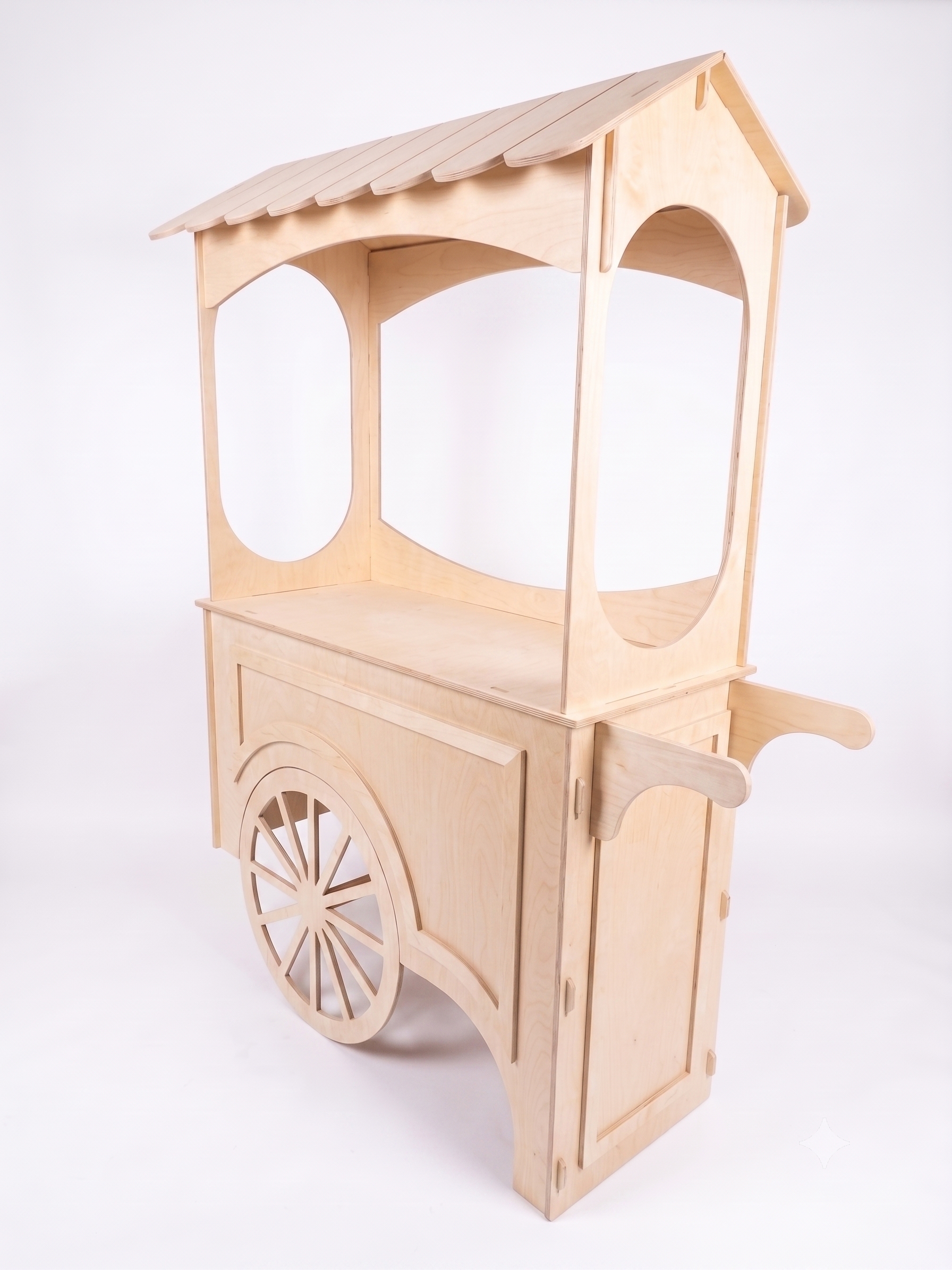 Wózek Candy Cart – surowa sklejka 121x50x190cm - obrazek 3