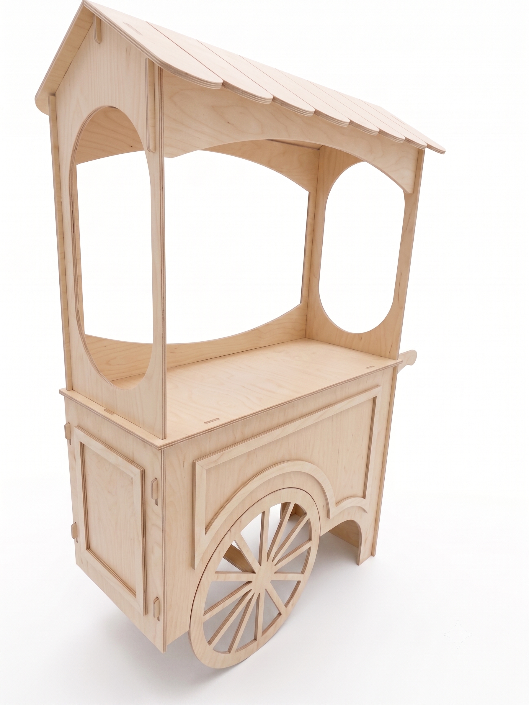 Wózek Candy Cart – surowa sklejka 121x50x190cm - obrazek 5