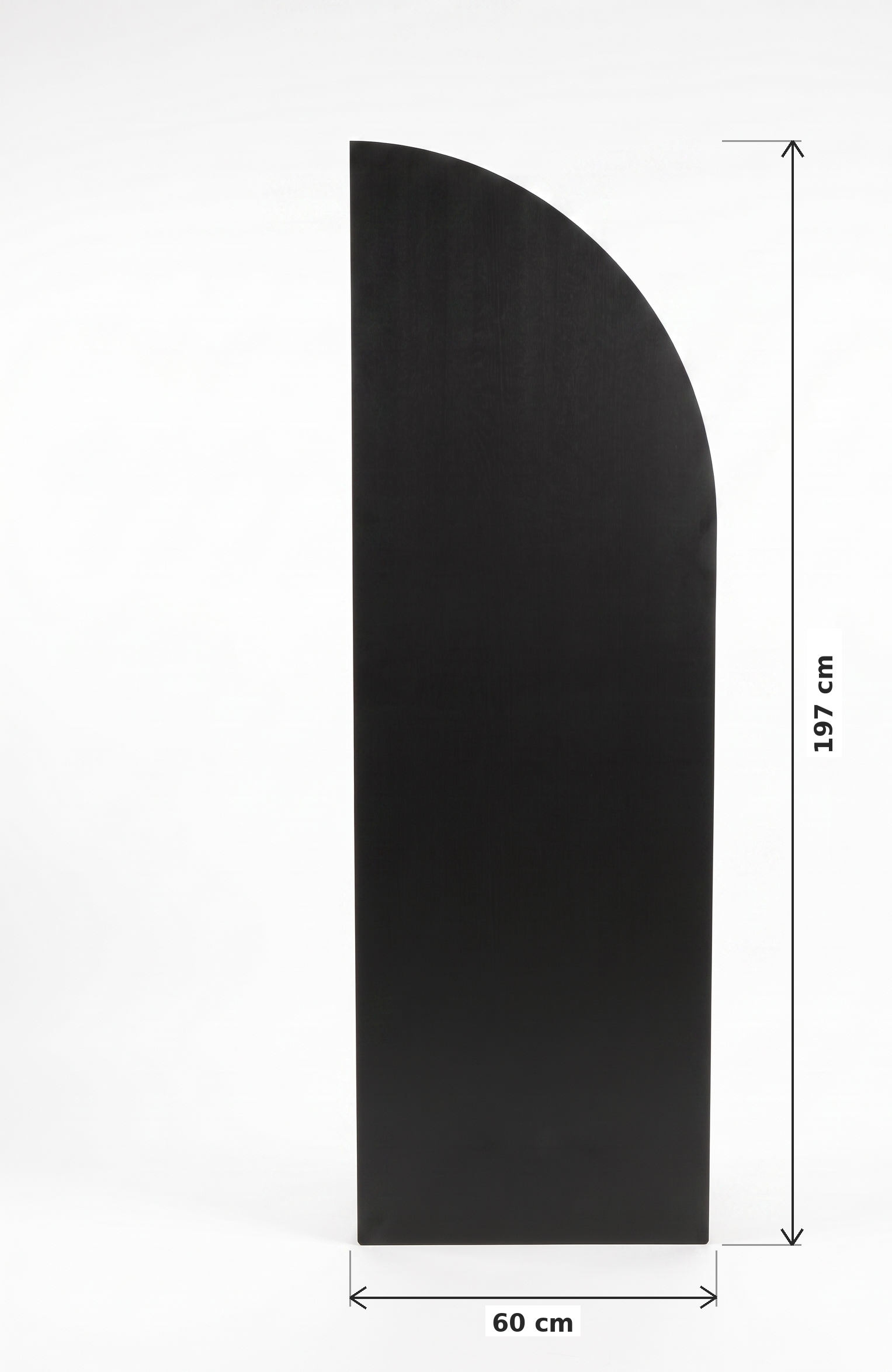 Ścianka/ćwierćłuk czarna – wynajem 60x197cm - obrazek 2