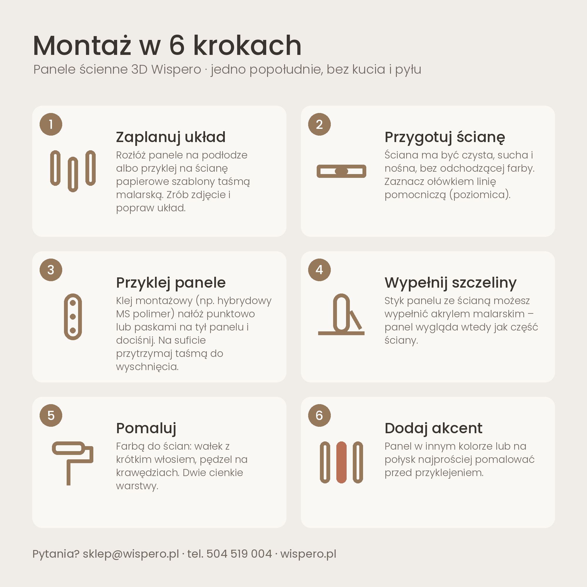 Instrukcja montażu paneli ściennych 3D w 6 krokach